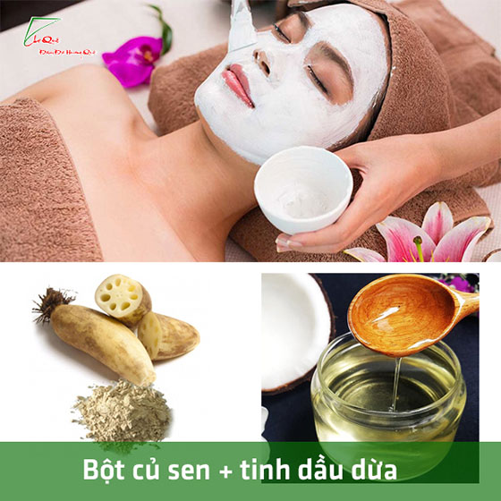 Bột củ sen nguyên chất dưỡng trắng da